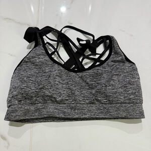Victorias Secret Sports Bra Strappy Heathered Large